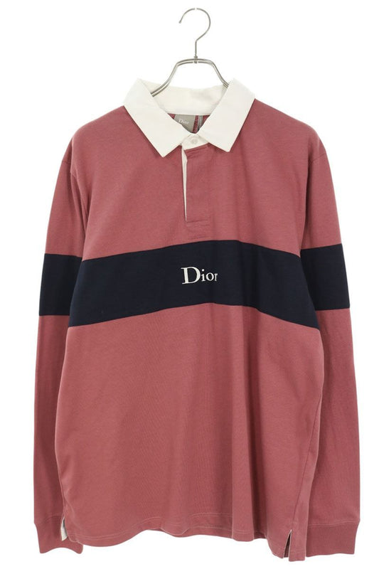 Dior Bicolor Logo Embroidery Polo Shirt XL