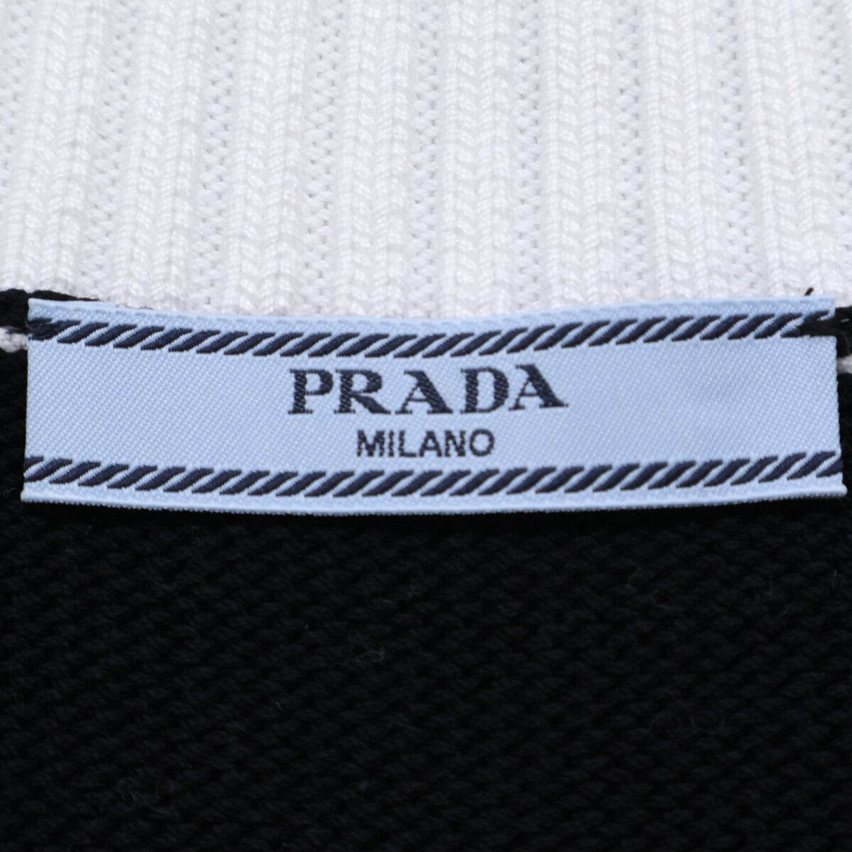 Prada Logo Embroidery Cropped Cardigan 42 — view 6