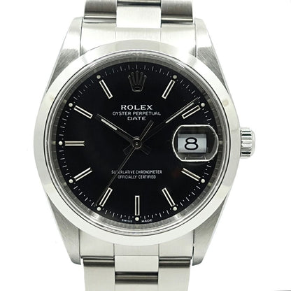 Rolex Oyster Perpetual Date 34 SS Black Dial