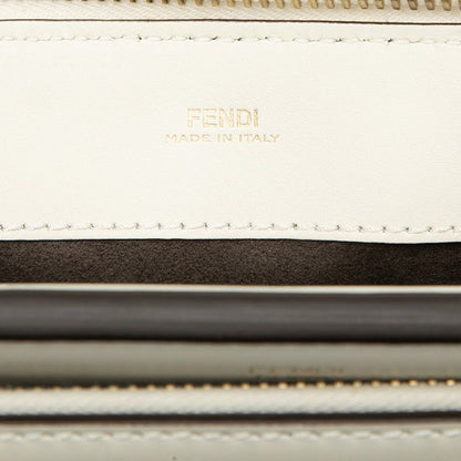 Fendi Com Click Chain Shoulder Bag White Leather — view 5