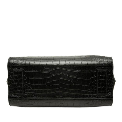 Saint Laurent Sac de Jour Souple Croco Embossed Tote Shoulder Bag 2-Way Black — view 3