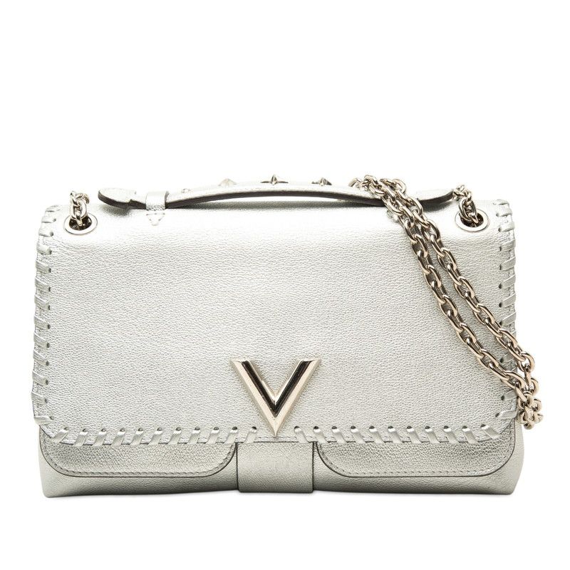 Louis Vuitton Very Chain Shoulder Bag Argent Silver Leather