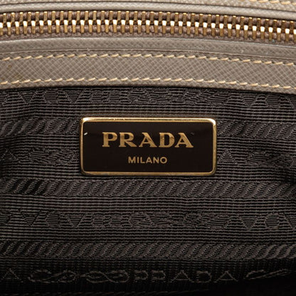 Prada Galleria 2-Way Shoulder Bag Beige Saffiano Leather — view 5