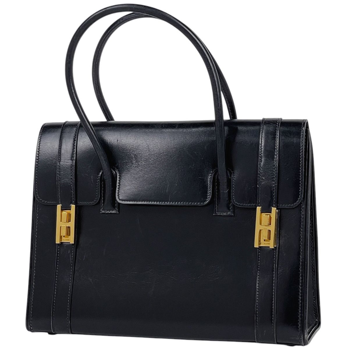 Hermes Handbag Drug 27 Box Calf Black