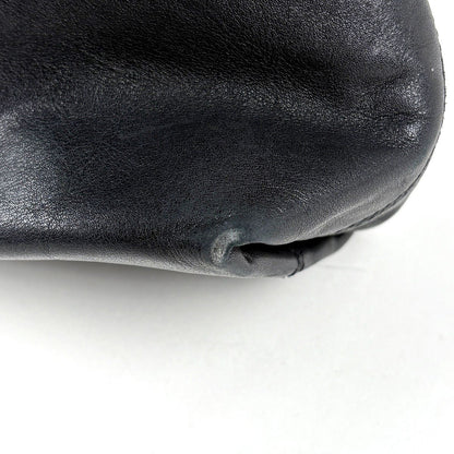 Chanel Tote Bag CC Logo Leather Black — view 3