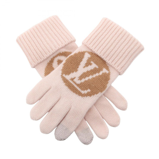 Louis Vuitton Gloves Maille LV Medallion Pink Wool