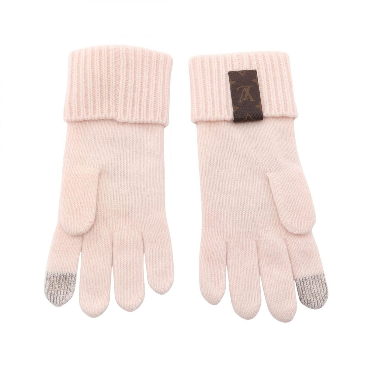 Louis Vuitton Gloves Maille LV Medallion Pink Wool — view 2