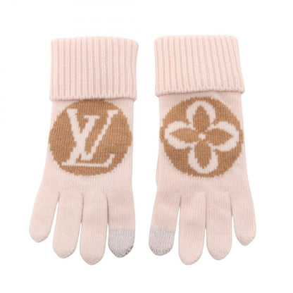 Louis Vuitton Gloves Maille LV Medallion Pink Wool — view 3