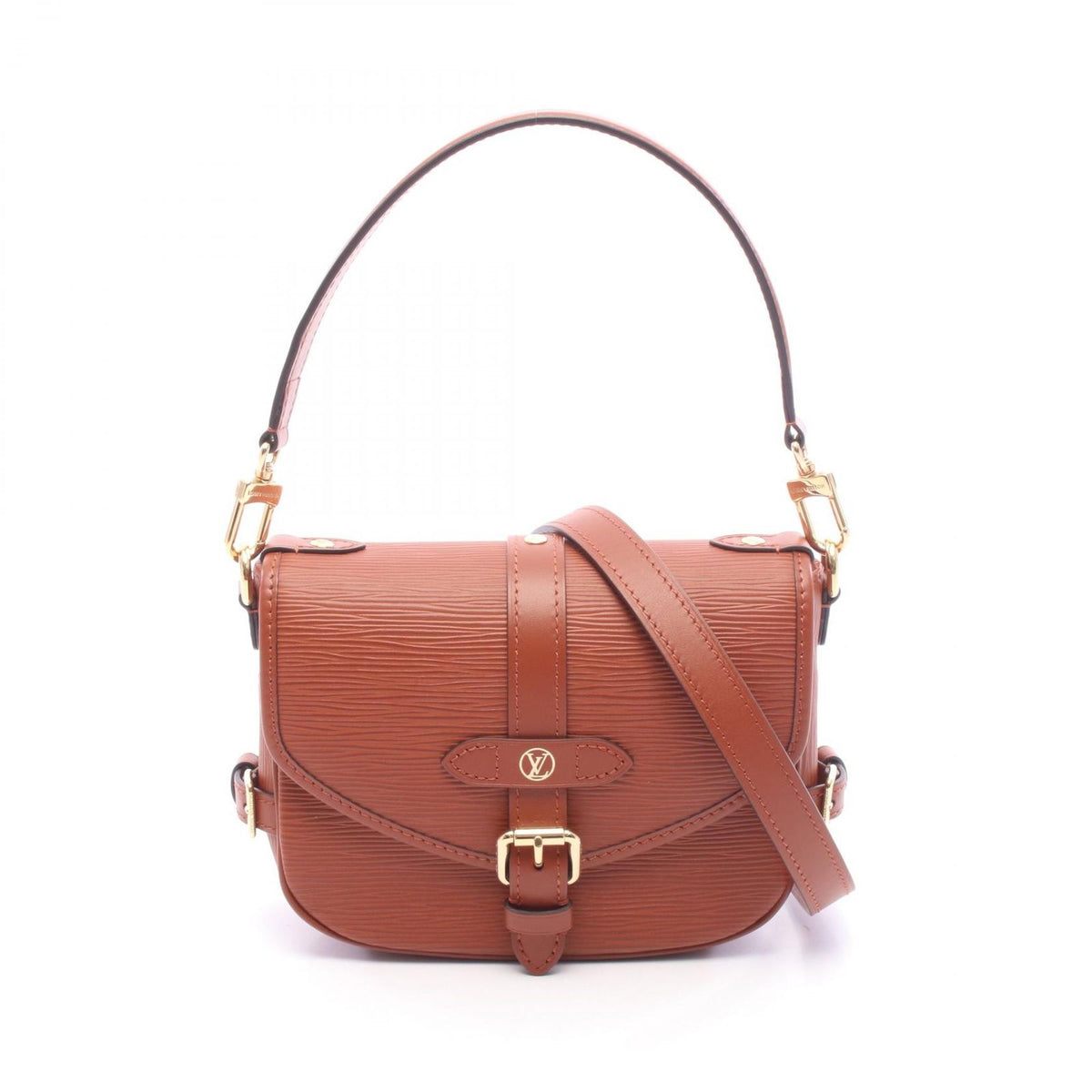 Louis Vuitton Handbag Saumur BB Epi Cognac 2-Way Leather