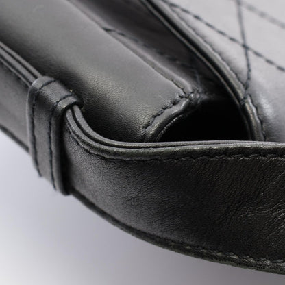 Chanel Shoulder Bag Quilted Black Leather — view 8