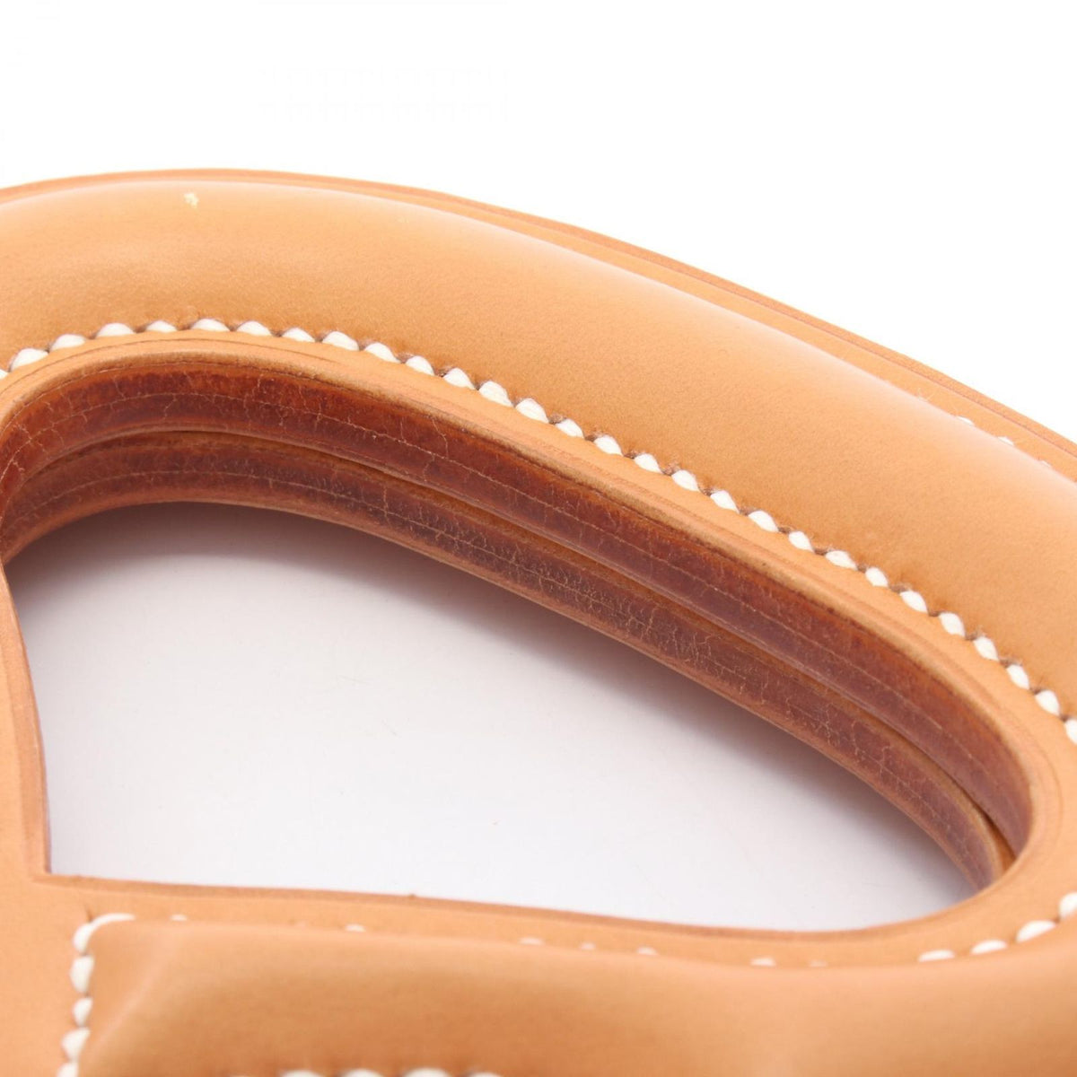 Hermes Handbag Vintage Handle Bag Natural Leather — view 7