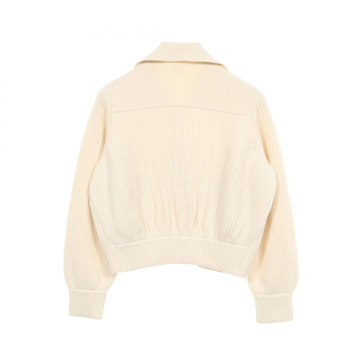 Hermes Sellier Buttons Zip Up Knit Wool Jacket — view 2