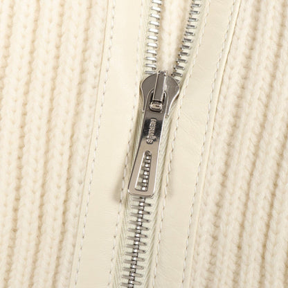 Hermes Sellier Buttons Zip Up Knit Wool Jacket — view 7