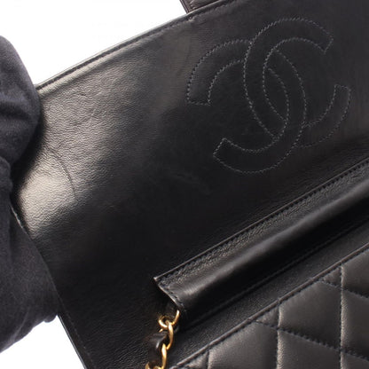 Chanel Shoulder Bag Quilted Black Lambskin Push Lock Chain — view 7