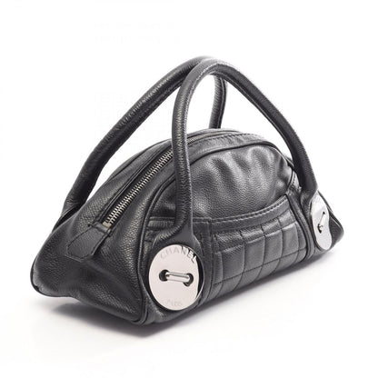 Chanel Handbag Choco Bar Button Motif Black Caviar Leather Mini — view 2