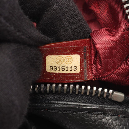 Chanel Handbag Choco Bar Button Motif Black Caviar Leather Mini — view 5