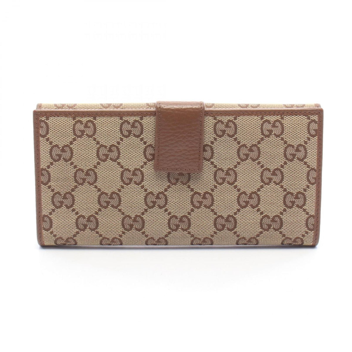 Gucci Snap Wallet GG Canvas Beige Brown