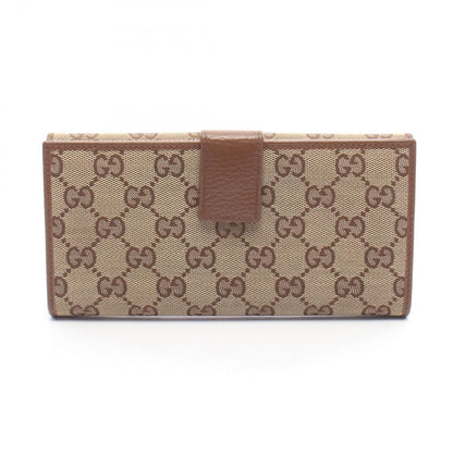 Gucci Snap Wallet GG Canvas Beige Brown