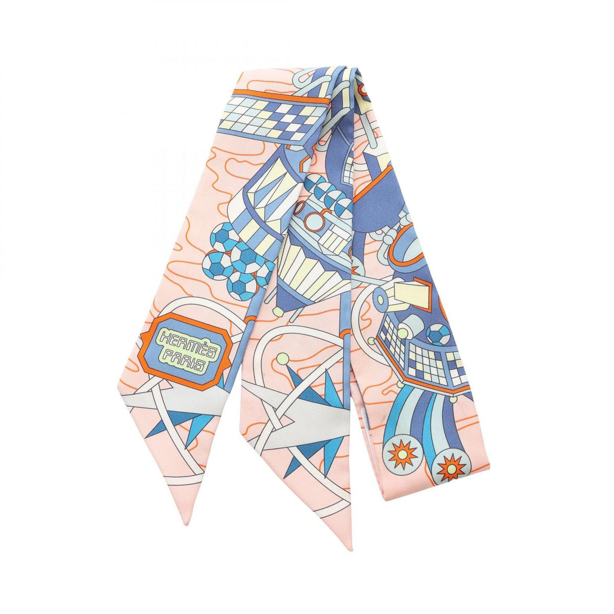Hermes Scarf Twilly Odyssey Ribbon Silk