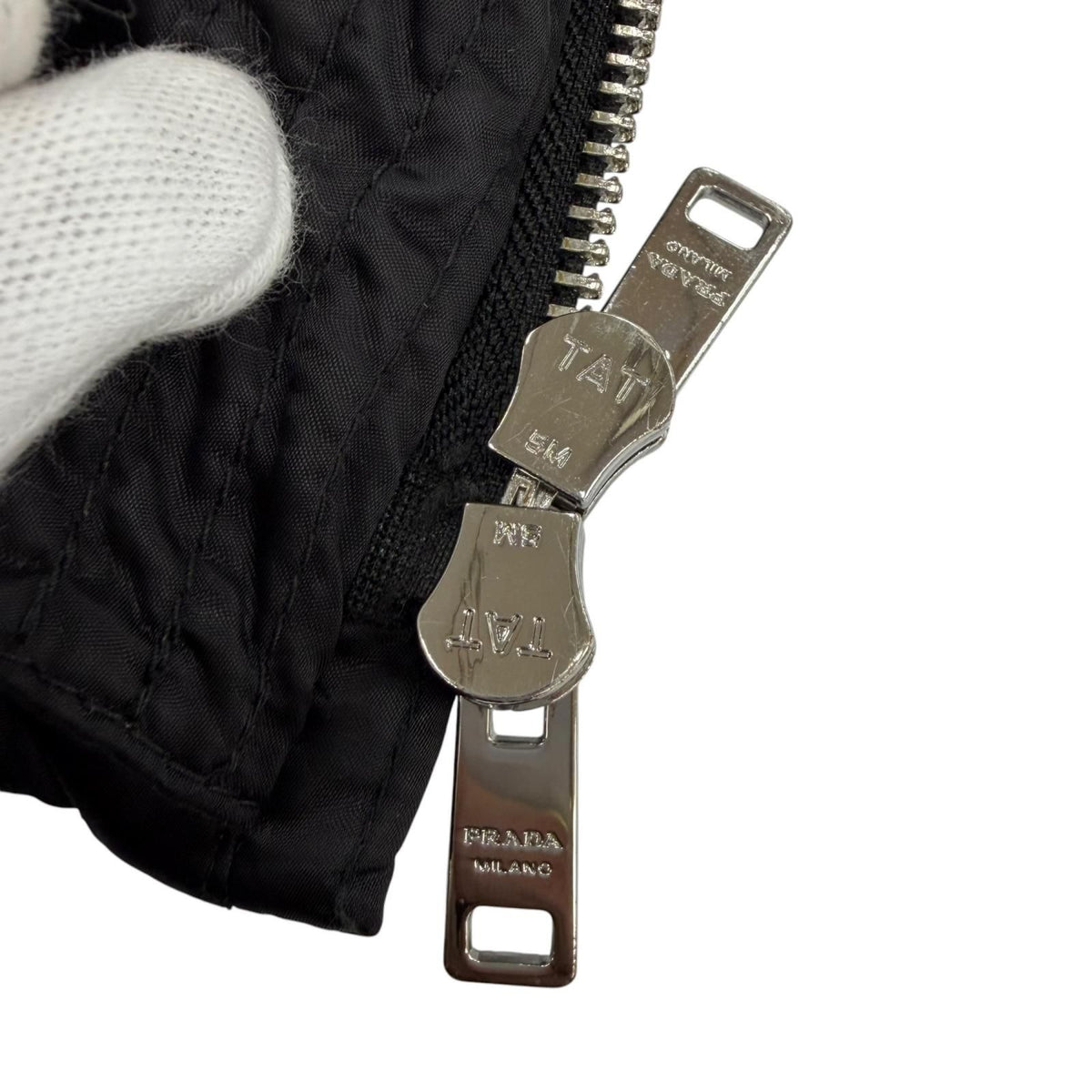 Prada Sheepfur Triangle Logo Zip Up Jacket Black 38 — view 7