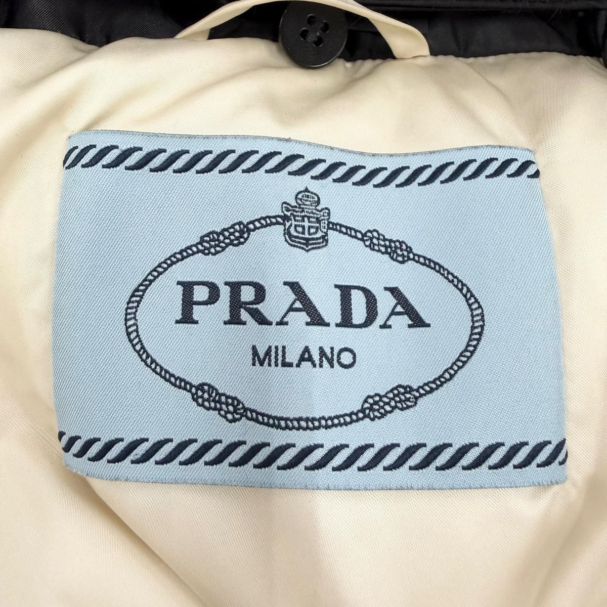Prada Sheepfur Triangle Logo Zip Up Jacket Black 38 — view 8