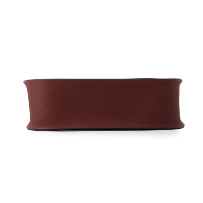 Hermes Shoulder Bag Evelyne TPM Sellier Rouge Ash Silver Epsom — view 3