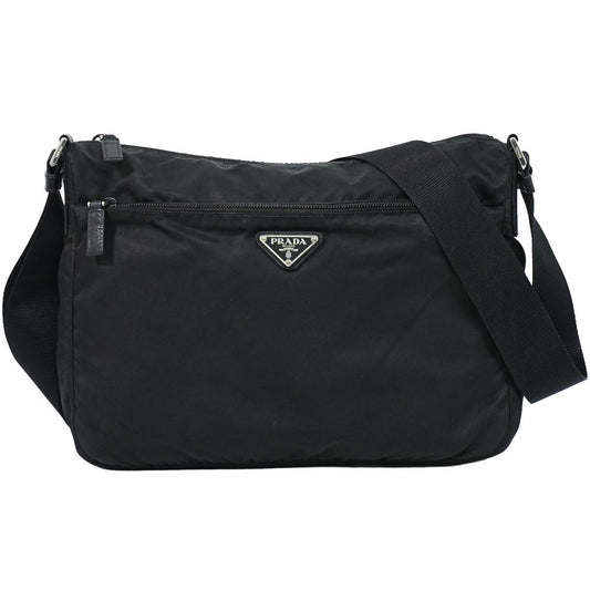 Prada Nylon Shoulder Bag Pochette Black