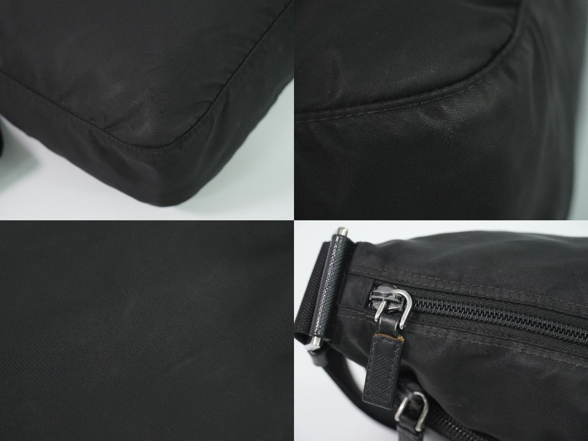 Prada Nylon Shoulder Bag Pochette Black — view 7