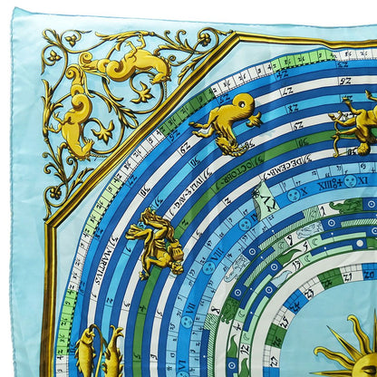 Hermes Scarf Carre 90 Dies Et Hore Astrology Silk Blue Large Constellation — view 2