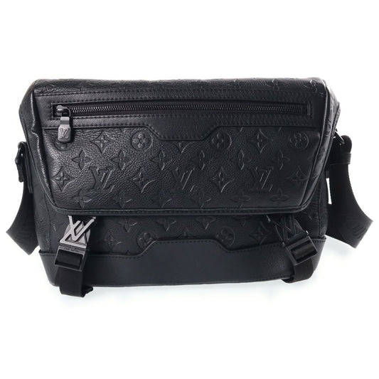 Louis Vuitton Monogram Empreinte Messenger Voyage PM Shoulder Bag Black Leather