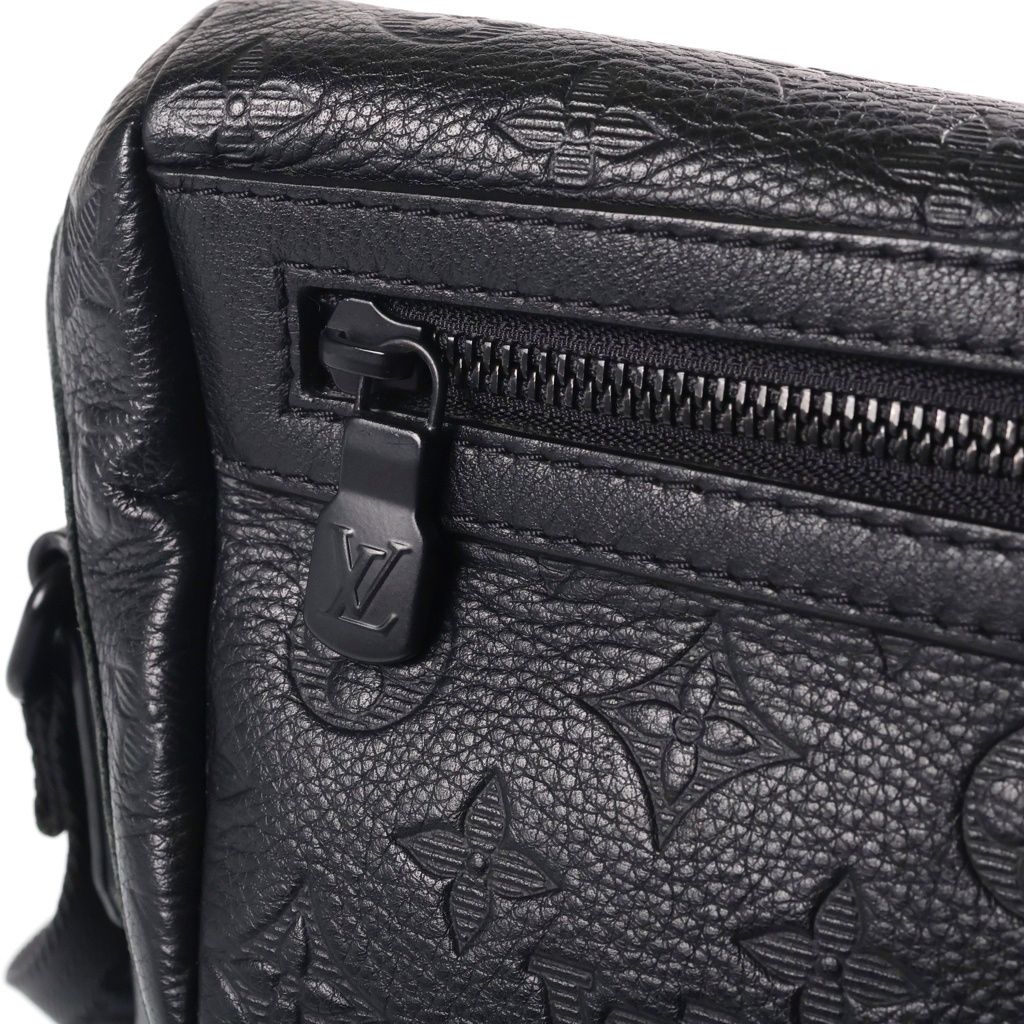 Louis Vuitton Monogram Empreinte Messenger Voyage PM Shoulder Bag Black Leather — view 7