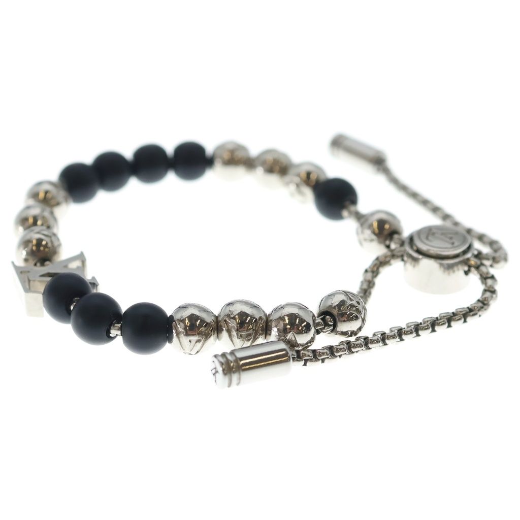 Louis Vuitton Beads Bracelet Silver Black — view 4
