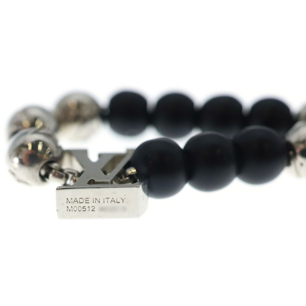 Louis Vuitton Beads Bracelet Silver Black — view 6