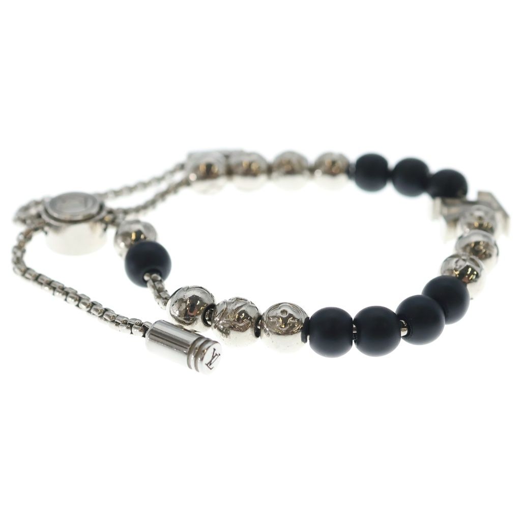 Louis Vuitton Beads Bracelet Silver Black — view 3