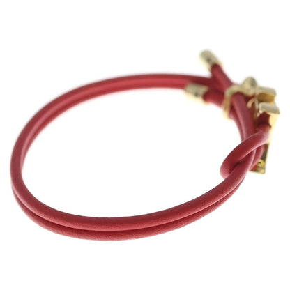 Louis Vuitton LV Blue Leather Bracelet Red Gold — view 3