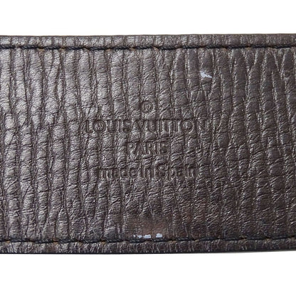 Louis Vuitton Belt Utah Leather Ceinture LV Dark Brown 110/44 Logo — view 6