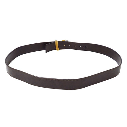 Louis Vuitton Belt Utah Leather Ceinture LV Dark Brown 110/44 Logo — view 4
