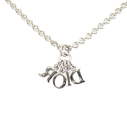Dior Vintage Logo Necklace Metal Silver Genus Simple — view 5
