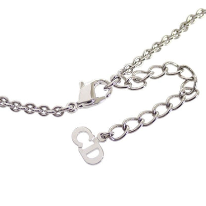 Dior Vintage Logo Necklace Metal Silver Genus Simple — view 8