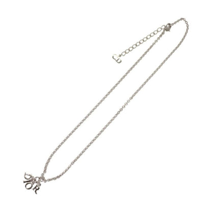 Dior Vintage Logo Necklace Metal Silver Genus Simple — view 6