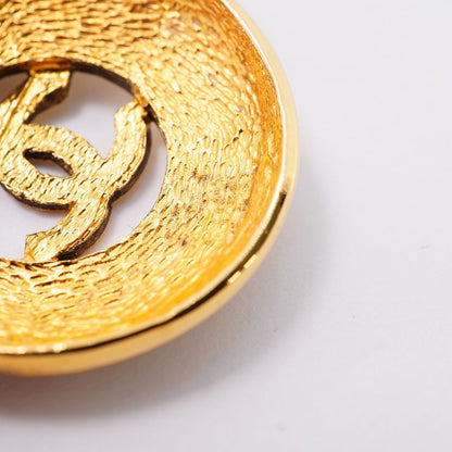 Chanel Bracelet Vintage CC Logo Round Circle Gold Plated — view 8