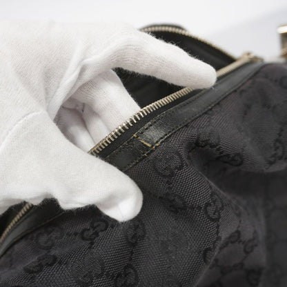 Gucci Shoulder Bag GG Canvas Black Silver — view 6