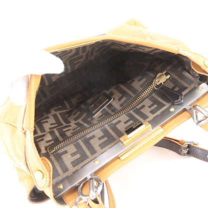 Fendi Peekaboo Leather 2-Way Shoulder Bag Crossbody Hand Tote — view 8