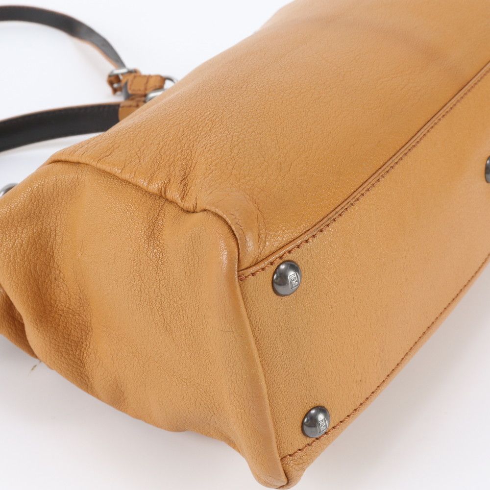 Fendi Peekaboo Leather 2-Way Shoulder Bag Crossbody Hand Tote — view 5