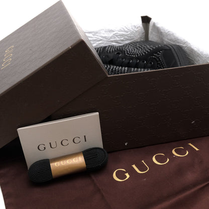 Gucci Sneakers High Cut Polyester Black Coda Crystal Satin Top Rhinestone — view 8