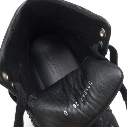Gucci Sneakers High Cut Polyester Black Coda Crystal Satin Top Rhinestone — view 7