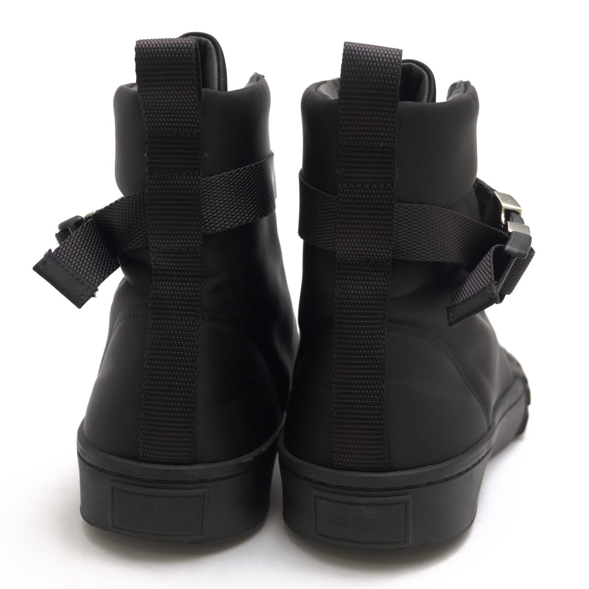 Prada Sneakers High Cut Nylon Black Re-Nylon Wheel Top Military — view 4