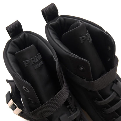 Prada Sneakers High Cut Nylon Black Re-Nylon Wheel Top Military — view 6