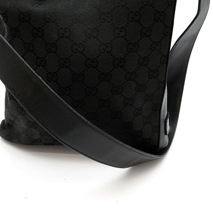 Gucci Shoulder Bag GG Canvas Leather Black — view 2