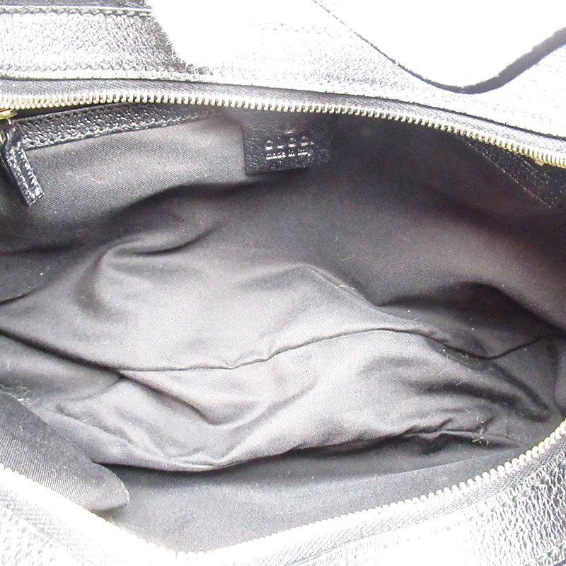 Gucci GG Canvas Leather Shoulder Bag Black — view 7